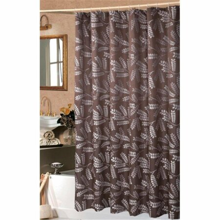 BED BAG 72 in. x 72 in. Brookdale Luxury Shower Curtain - Chocolate 1015